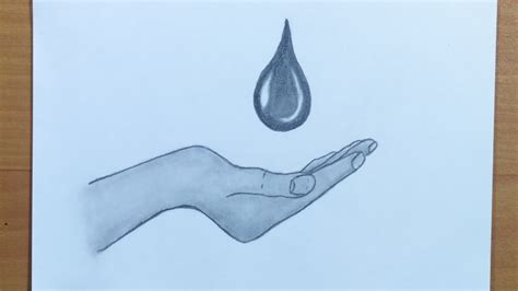 How To Draw Easy Realistic Water Drop Pencil Drawing In 2023 Easy Realistic Drawings, Pencil ...