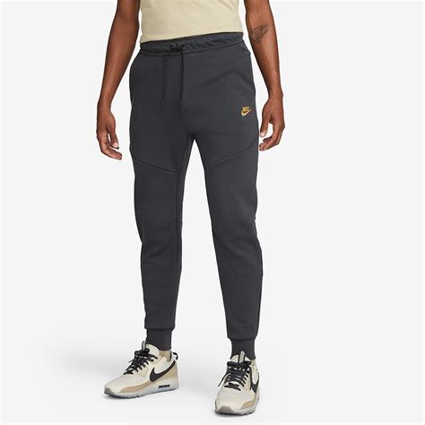 Nike Sportswear Tech Fleece Joggers - Dark Smoke Grey/Metallic Gold - Bottoms - Mens Clothing