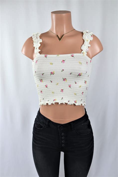 Ruffled Floral Crop Top - NeedMyStyle