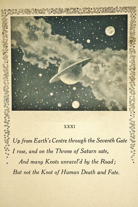 Saturn ~ from The Rubaiyat of Omar Khayyam | Astronomy print, Vintage ...