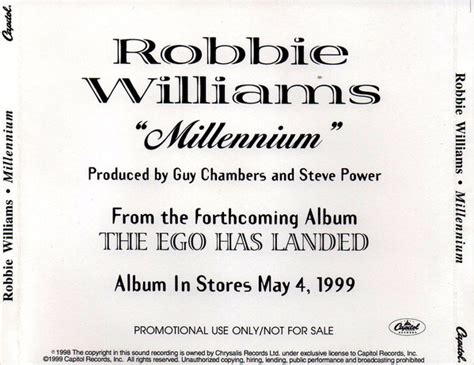 Robbie Williams – Millennium (1998, CDr) - Discogs