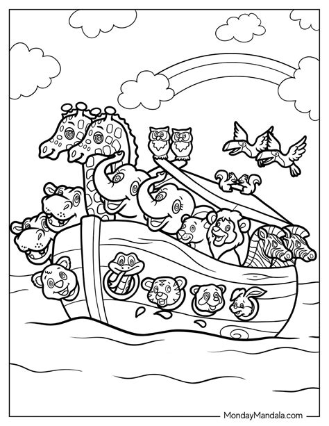 20 Noah's Ark Coloring Pages (Free PDF Printables)