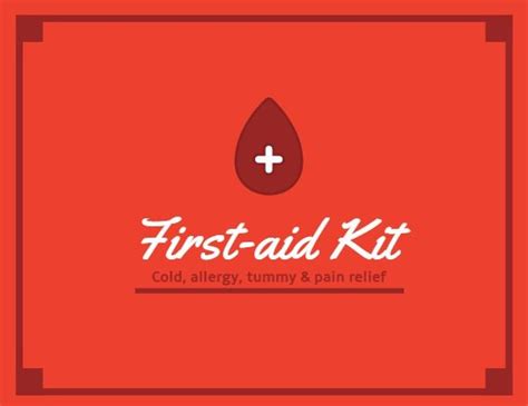 First Aid Kit Label Template and Ideas for Design | Fotor