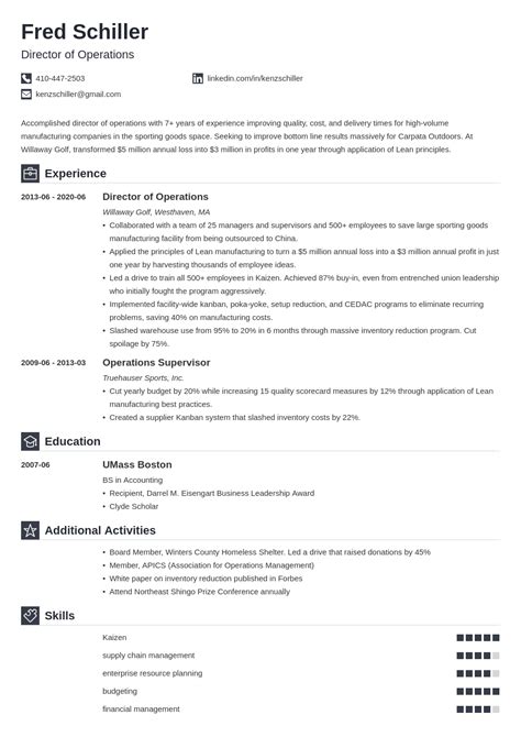 Director of Operations Resume Example & Guide for 2024