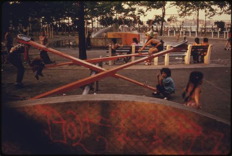 File:KIDS ENJOYING PLAYGROUND EQUIPMENT IN EAST RIVER PARK IN MANHATTAN, NEW YORK CITY. THE ...