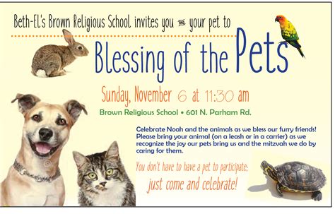 Blessing of the Pets - Event - Temple Beth-El