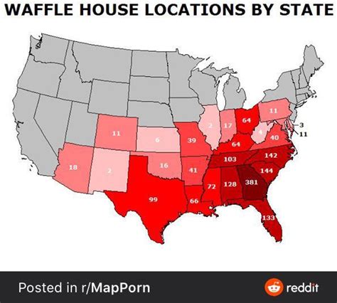 Waffle House Locations by state : r/wafflehouse