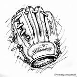 Baseball Glove Coloring Pages  Free & Printable sketch template