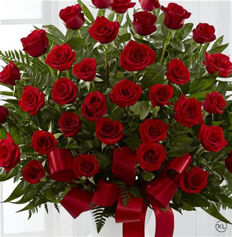 Gorgeous Red Rose Service Arrangement – Funeral Flowers London