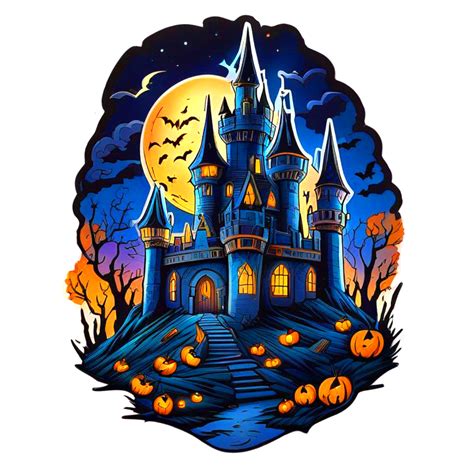 Halloween haunted castle clipart drawing | Clipart Nepal