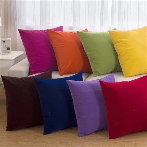 Plain Bright Color Short Plush Comfortable Velvet Sofa Seat Car ...