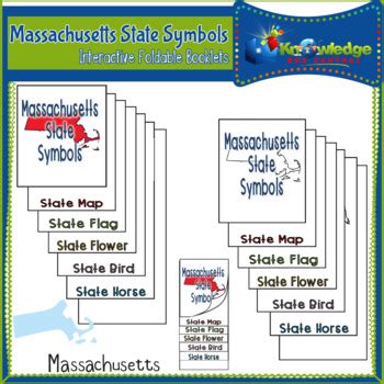 Massachusetts State Symbols Interactive Foldable Booklets - EBOOK