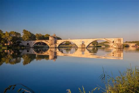 Avignon Bridge in Avignon, Provence, France Stock Photo - Image of ...