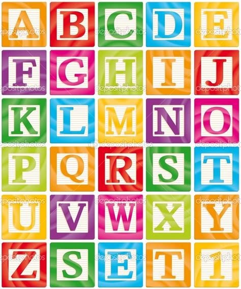 images of vector baby blocks set 1 of 3 capital letters alphabet stock wallpaper | Alphabet wall ...