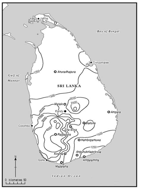 Annual average rainfall map of Sri Lanka | Download Scientific Diagram