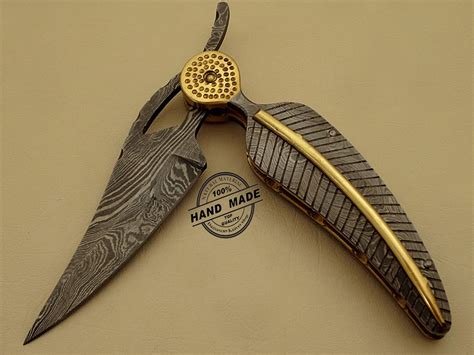 Professional Damascus Folding Knife Custom Handmade Damascus