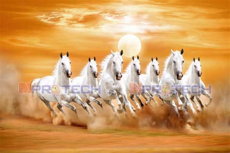 021 best Full HD 7 horses Seven Running Horses Vastu Painting L