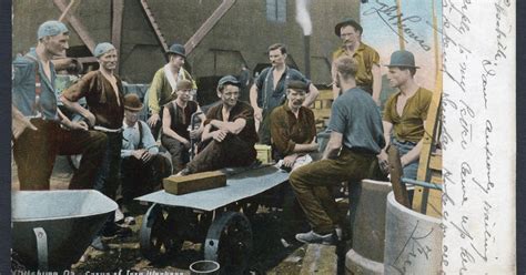 Union-Made: 1905 Pittsburgh Iron Workers Colorized Real Photo Postcard