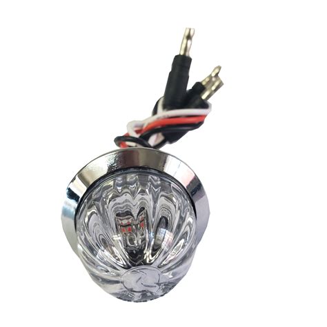 Hero Mini 3/4" Watermelon Dual Function Clearance Light (Clear/Red) Box of 8 - UATPARTS