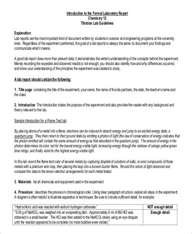 FREE 8+ Sample Chemistry Lab Reports in Word, PDF, Google Docs, Apple Pages