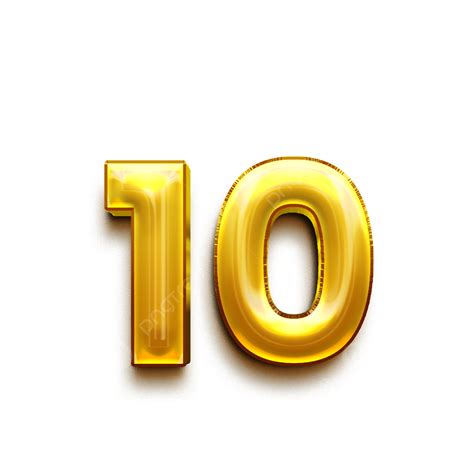 Number 10 Gold PNG Image, Number 10 Gold Text, Ten, Golden, Goldennumber10 PNG Image For Free ...