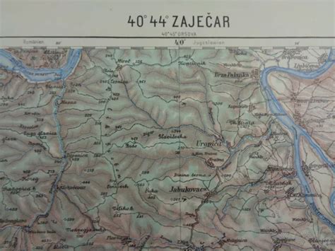 WW2 THIRD REICH map of YUGOSLAVIA entitled "ZAJECAR" (Now in SERBIA ...