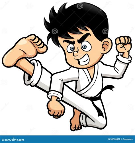 Karate Boy Vector Illustration | CartoonDealer.com #60278444