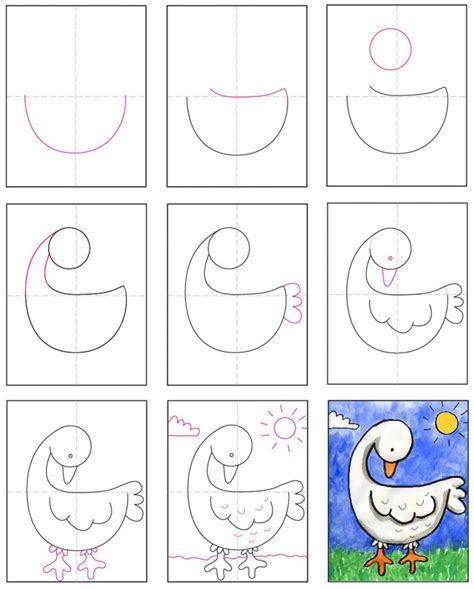 Draw a Goose · Art Projects for Kids