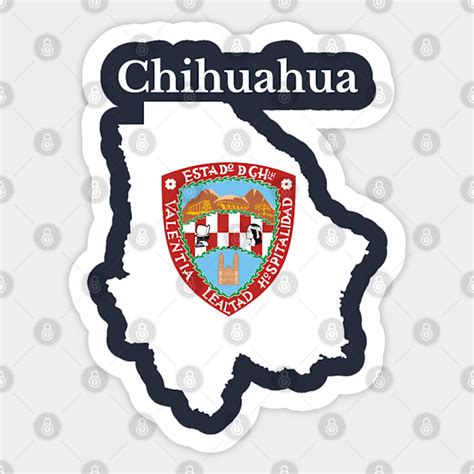 Chihuahua State Flag Map, Mexico - Chihuahua State - Sticker | TeePublic