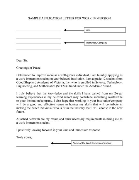 sample application lettee - SAMPLE APPLICATION LETTER FOR WORK ...