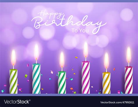 Template for happy birthday card with place Vector Image