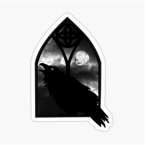 "RAVEN, GOTH RAVEN - GOTHIC EMBLEM" Sticker for Sale by Danicus666 | Redbubble