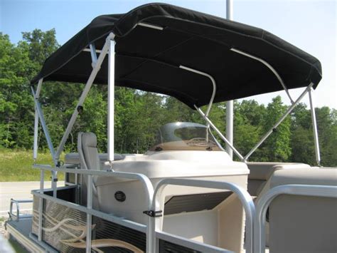 Custom-made Pontoon Boat Bimini Cover with Stern Light and Boot ...