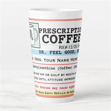 Funny RX Prescription Coffee Mug | Zazzle