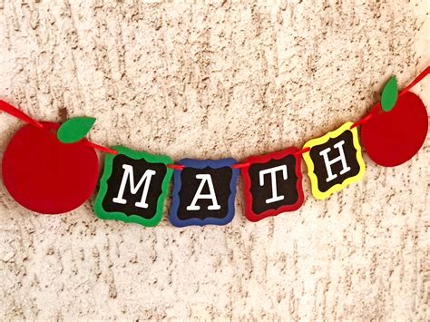 Math Banner Classroom Decor Teacher Classroom Sign Bulletin | Etsy