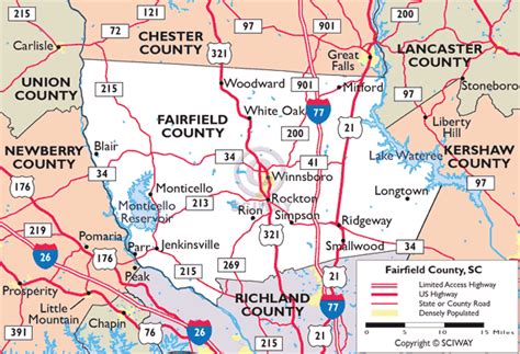 Maps of Fairfield County, South Carolina