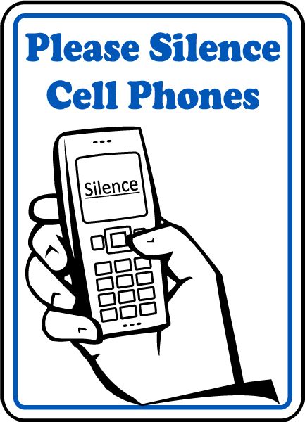 Please Silence Cell Phones Sign - Save 10% Instantly