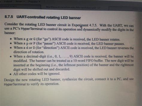 Consider the rotating LED banner circuit in | Chegg.com