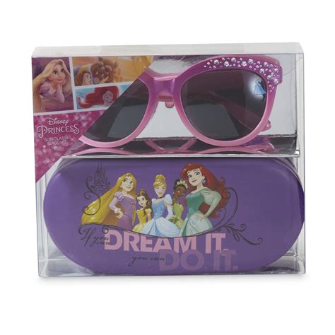 Disney Princess Girls' Embellished Sunglasses & Case