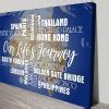 Personalised Blue Australia Push Pin Map with Words