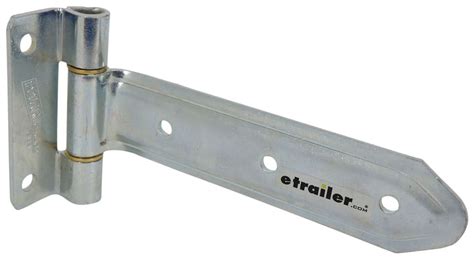 T-Strap Hinge for Enclosed Trailers - 8" Long - 180 Degree Rotation - Zinc Plated Polar Hardware ...