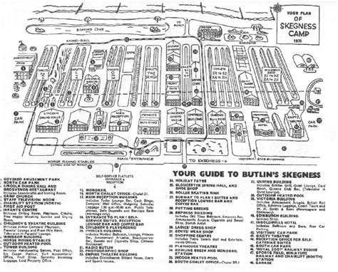 Butlins Skegness Map from 1970