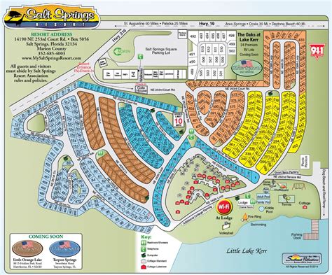 Salt Springs Campground Florida - Map of the Resort