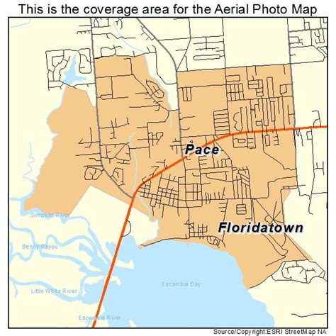 Aerial Photography Map of Pace, FL Florida