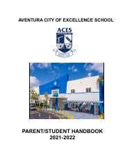 parents-students-handbook.pdf - AVENTURA CITY OF EXCELLENCE SCHOOL PARENT/STUDENT HANDBOOK 2021 ...