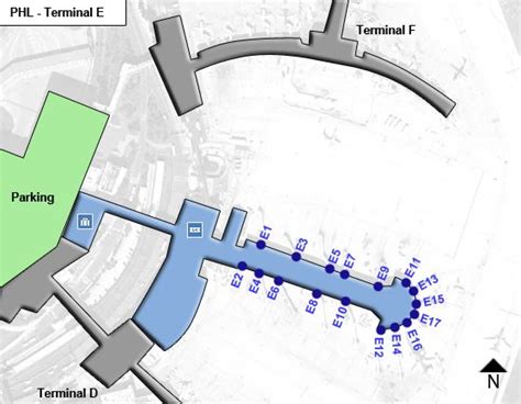 Philadelphia Airport PHL Terminal E Map