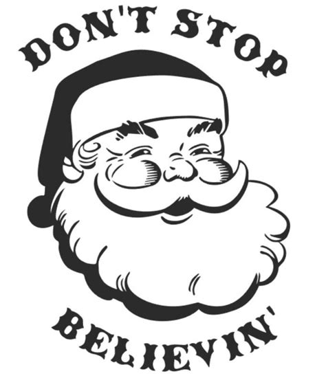 Don't Stop Believin' Santa SVG - Etsy