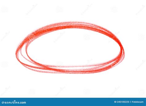 Red Highlighter Circle on White Background - Image Stock Image - Image of graphic, emphasis ...