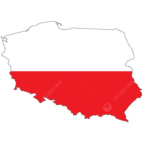 Country Outline With The Flag Of Poland Polish Graphic Flag Photo ...