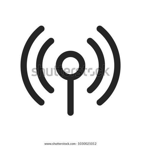 Radio Signal Icon Wifi Symbol Antenna Stock Vector (Royalty Free ...